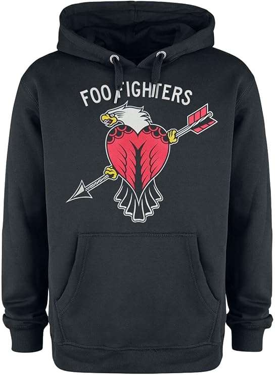 Foo Fighters Amplified Collection Eagle Tattoo Uomo Felpa con Cappuccio Nero