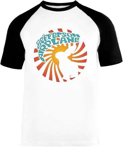 Vendax Jefferson Airplane Unisex Maglietta da Baseball A Maniche Corte