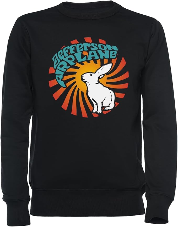 efferson Airplane Unisex Felpa Nero