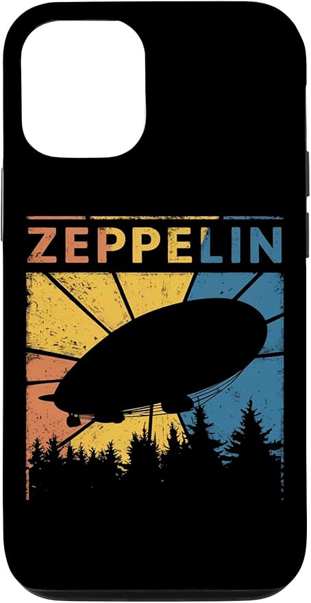Custodia per iPhone 13 Pro Design grafico retrò vintage Zeppelin dirigibile