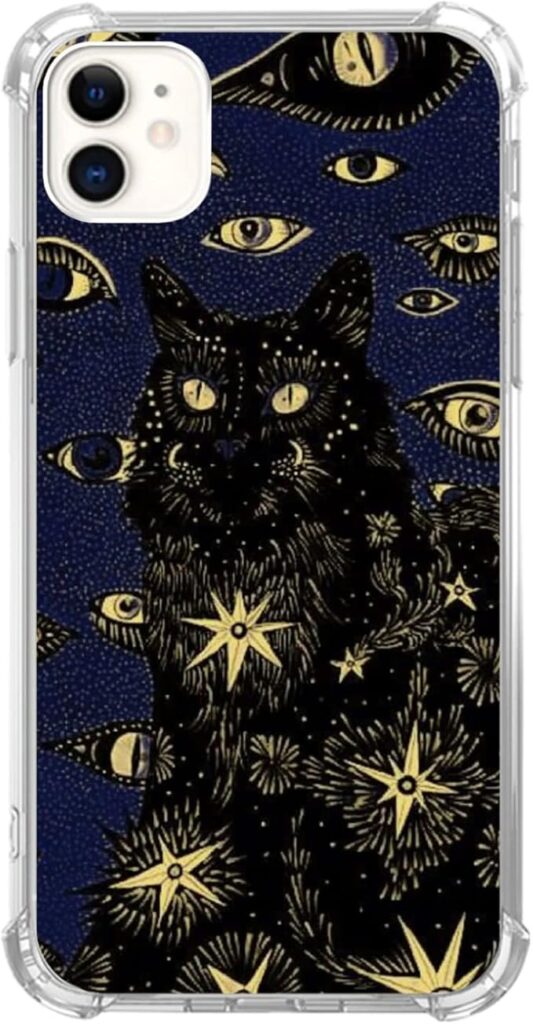Trippy Psychedelic Cat Custodia compatibile con iPhone 11